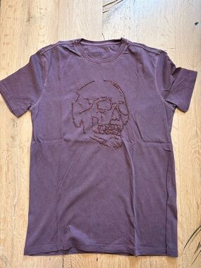 John Varvatos Skull Embroidered t Shirt